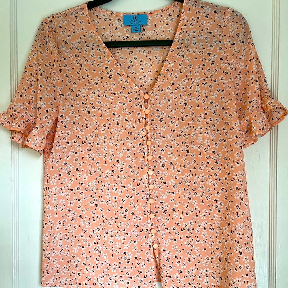 Cele ruffled sleeve top